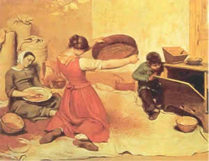 Donna veglia pane carasau